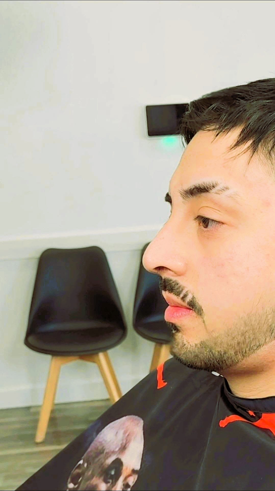Professional fade haircut result
