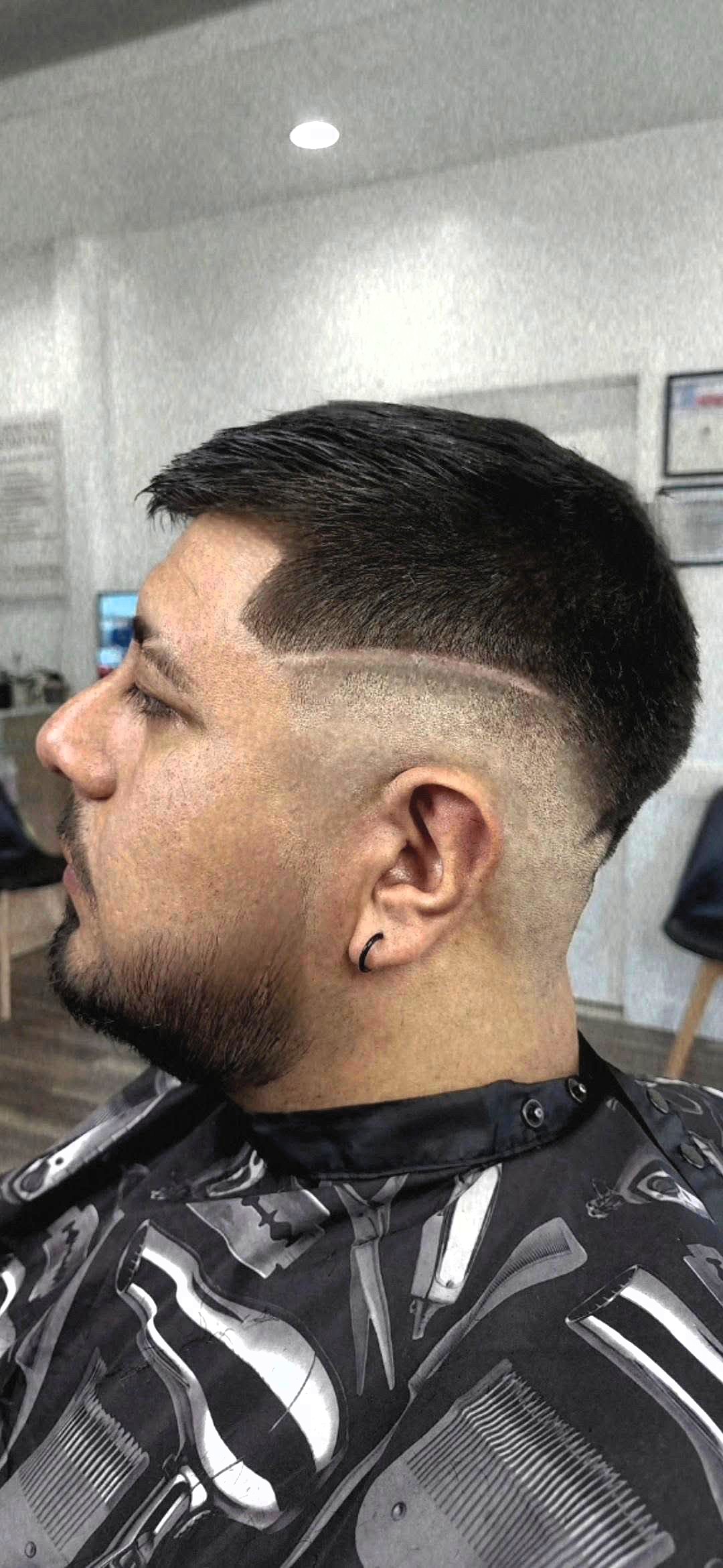 Clean haircut with sharp lines